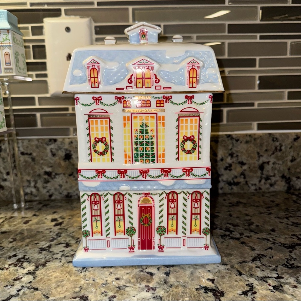 Lenox Village Christmas Cookie Jar